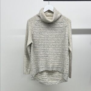 Elegant Light Grey Turtleneck Sweater